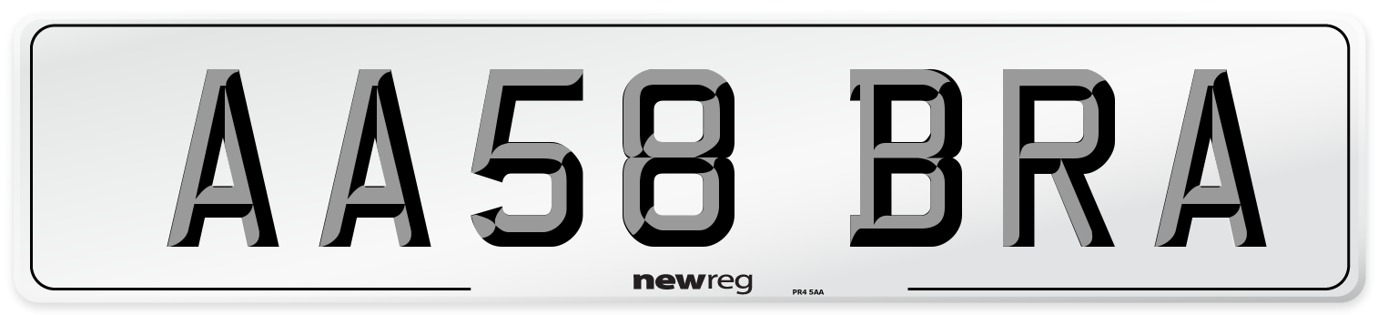 AA58 BRA Number Plate from New Reg